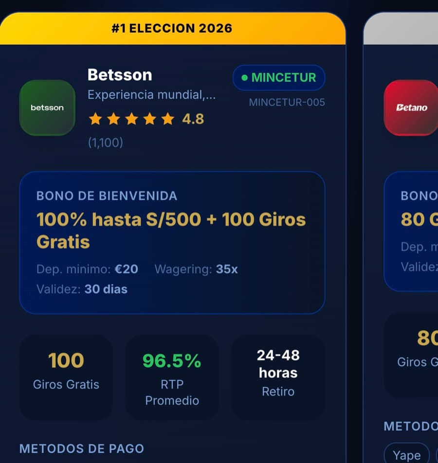 CasinoSlots.pe website on mobile